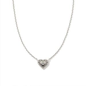 Kendra Scott -  Anna Sunburst Pendant Necklace - Silv Silver